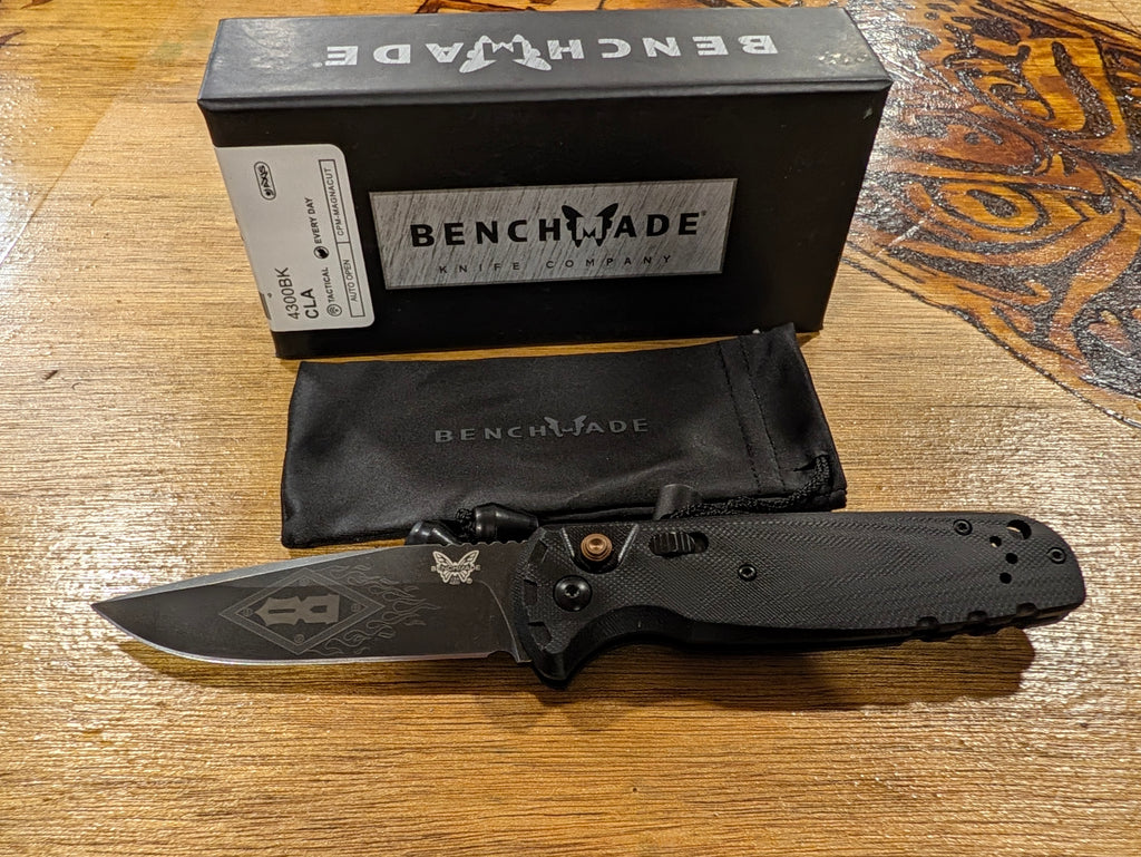 Benchmade 4300BK Auto Open Pocket Knife (Black)
