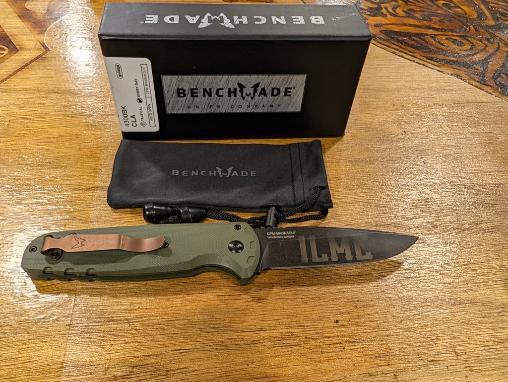 Benchmade 4300BK Auto Open Pocket Knife (OD Green)