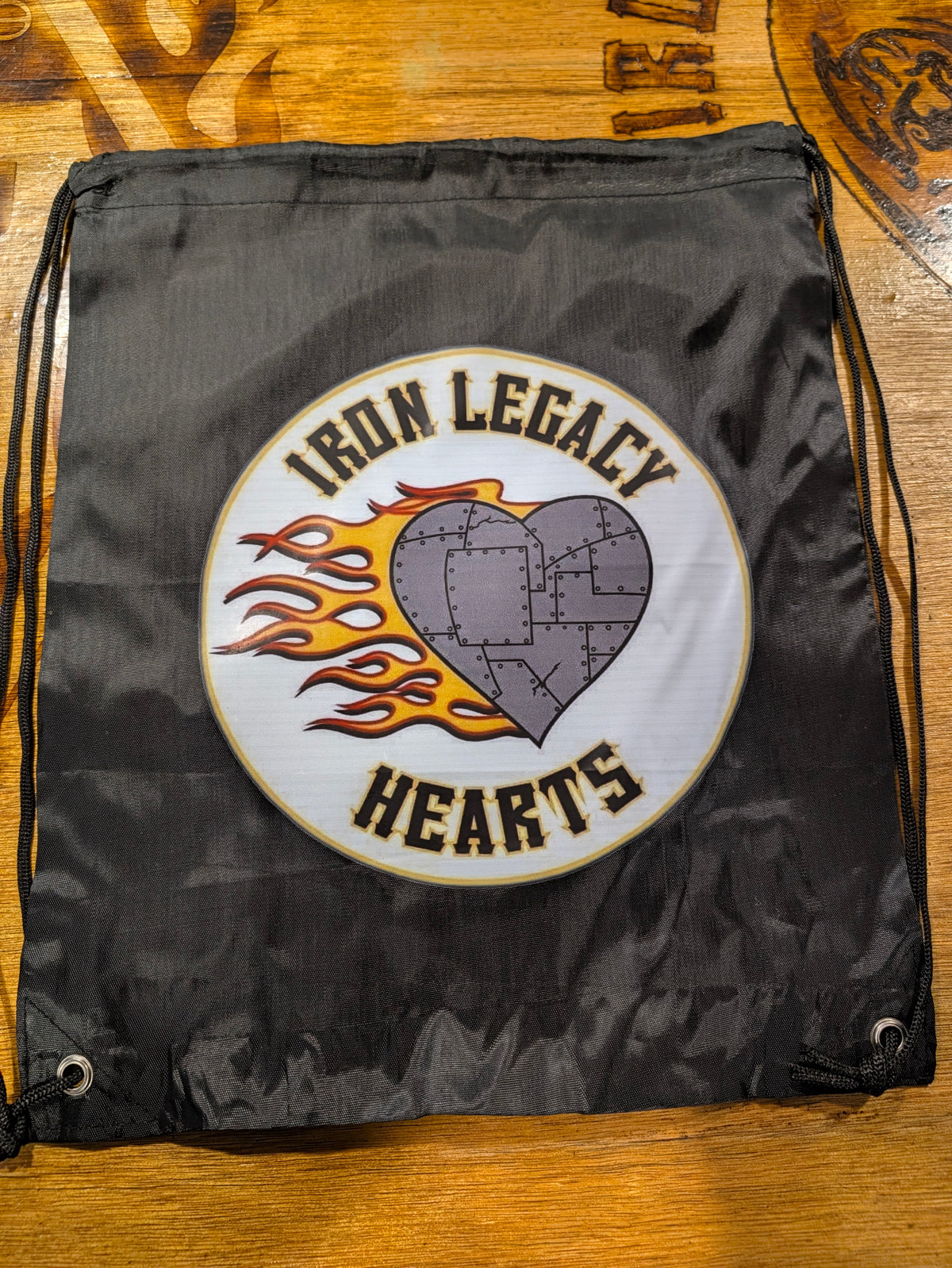 Draw-String Backpack (Hearts)